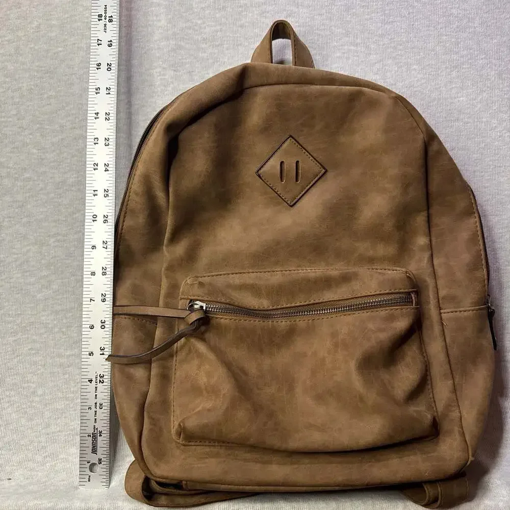 American Eagle Brown Faux Leather Backpack